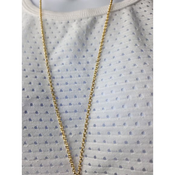 New Chico's Moon stone turquoise tassel white pearl necklace - Picture 2 of 9